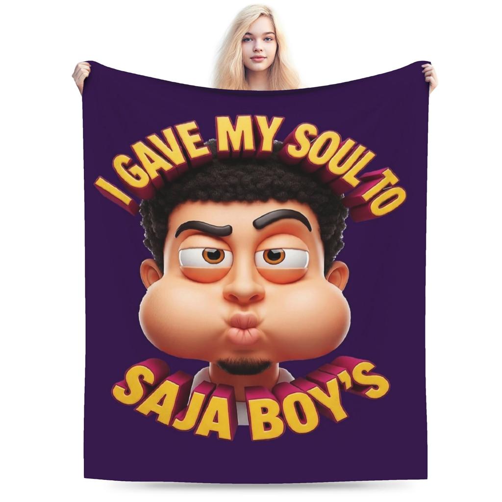 BABY Saja Boys Kpop Demon Hunters Game Plush Blankets Boy Girl Flannel Bedding Throws For Living Room Warm Soft Custom Bedspread