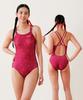 Jeteseu Women'S Double Strap Crossbody One-Piece Swimsuit Christmas Pp L9A0055