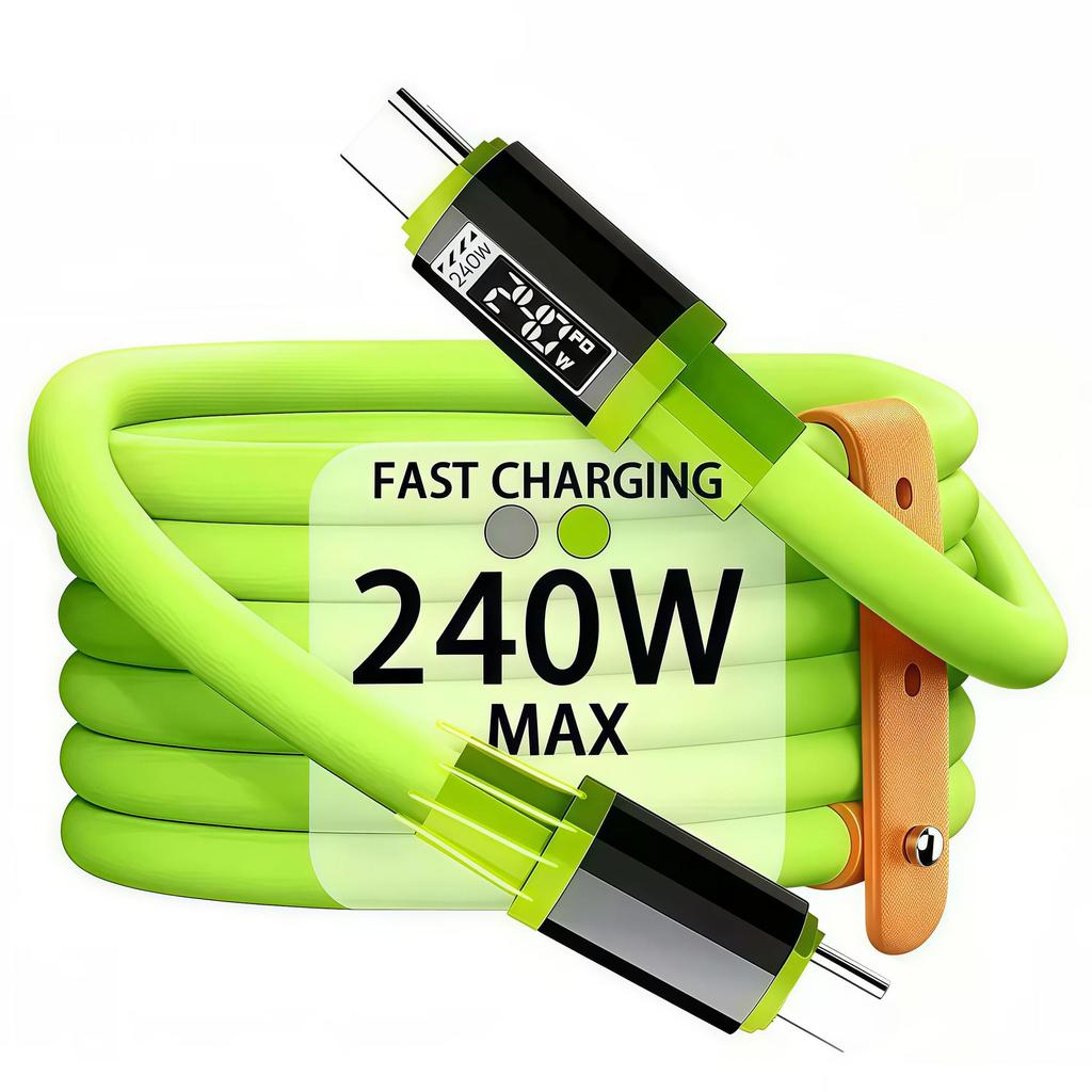 Cablu Inteligent de Încărcare Rapidă 240W pentru Dispozitive Apple, Huawei și Type-C