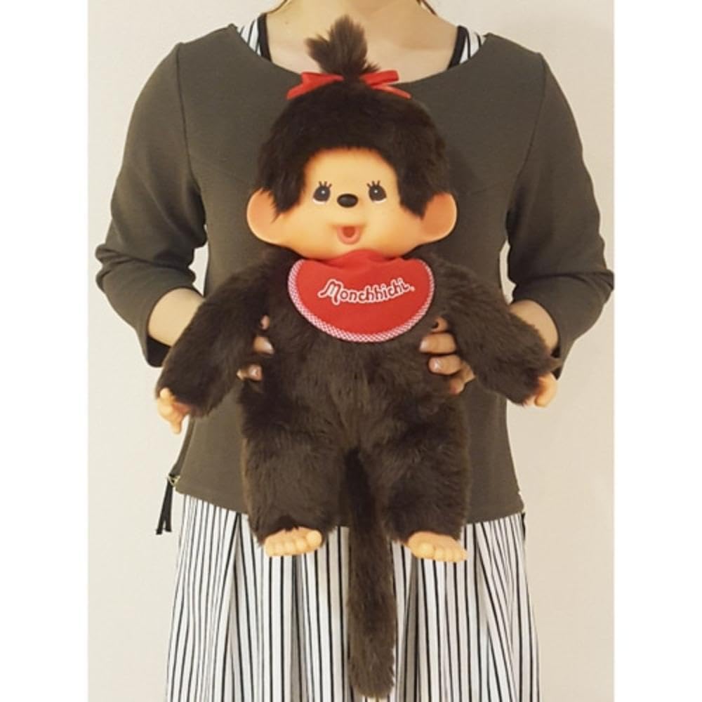 Sekiguchi Monchhichi Premium Standard L Marron Fille 251056 H45 x L34 x P13cm