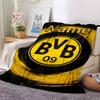 Custom Name Borussia Dortmund Theme Printed Blanket Perfect For Couch Bed Travel Outdoor Use Machine Washable Cozy Durable