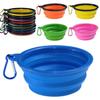 350ML Folding Silicone Dog Bowl Outfit Portable Travel Bowl For Dog Feeder Utensils Pet Accessories