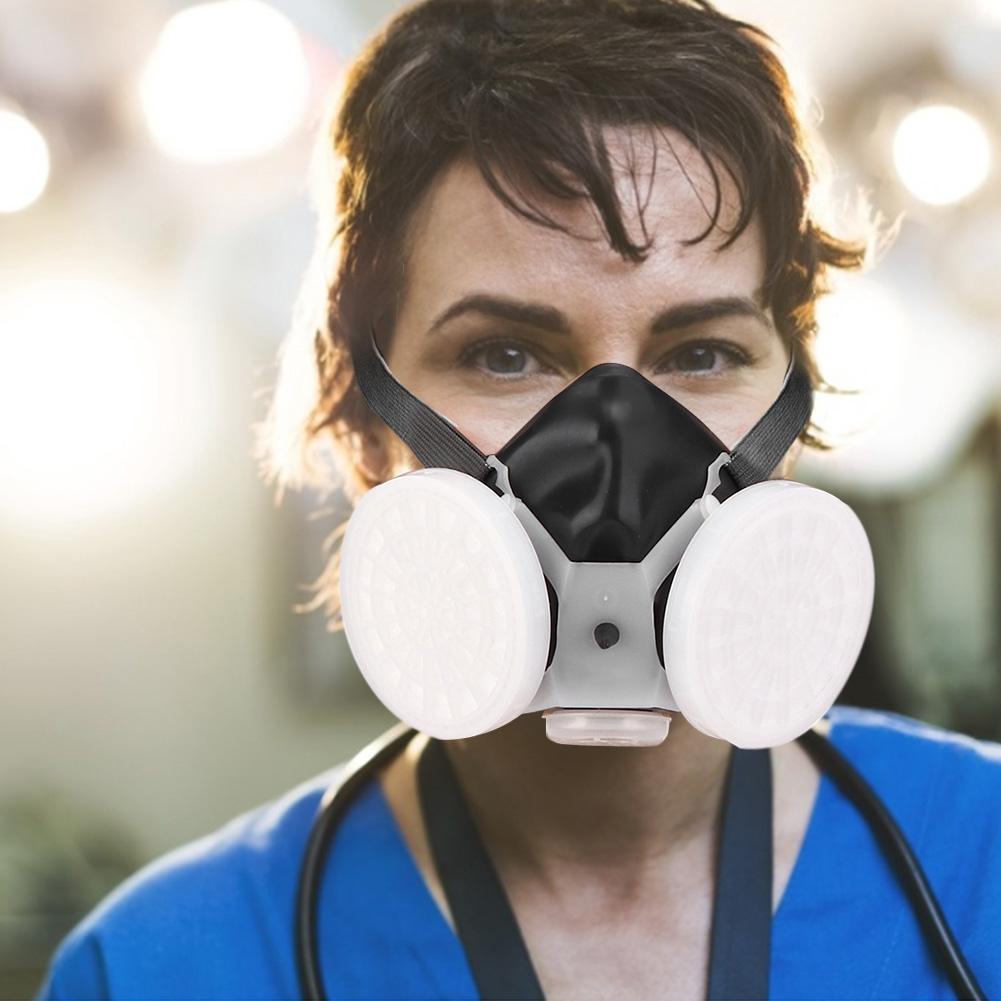 Breathable Dust Proof Face Mouth Guard Dual Filters Box Particulate Filtration for Labor Cutting