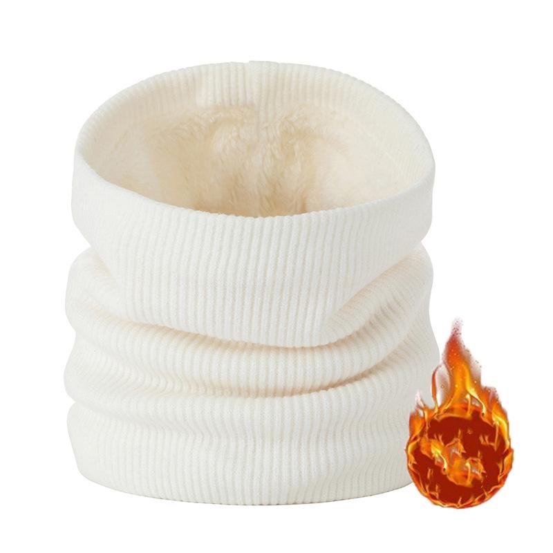 Unisex Knitted Warm Scarf Winter Autumn Ring Men Women Bandana Solid Foulard Plush Snood Collor Ourdoor Sport Bufanda