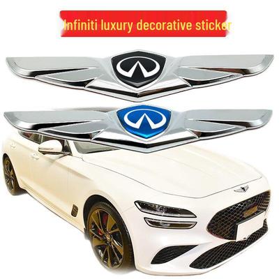 Logo auto 3D universale per Infiniti Q50L, FX35, G25 - Aspetto modificato di cofano e coda.