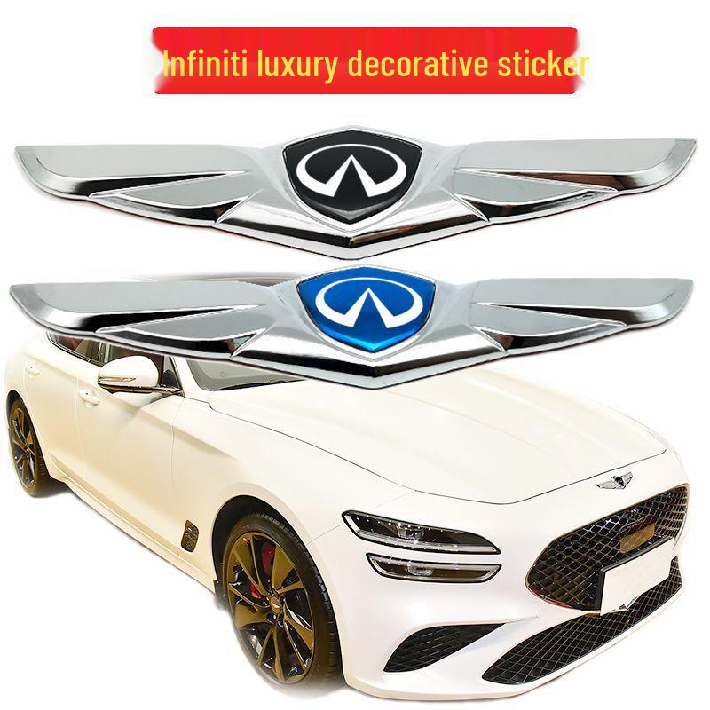 Universal 3D Car Logo for Infiniti Q50L, FX35, G25 - Modified Hood & Tail Appearance.