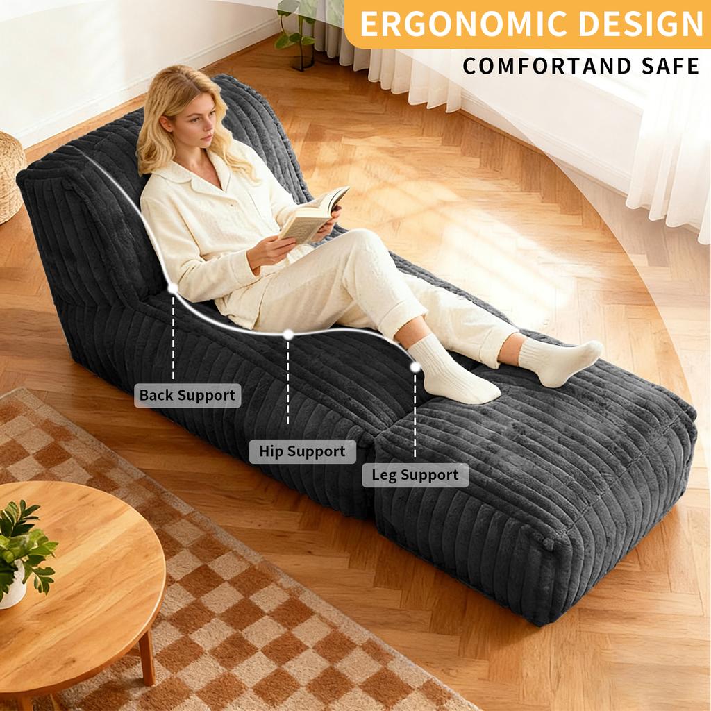 ZDFK-HEISE Modular Floor Chaise Lounge - Convertible Sofa Bed for Multi-Scene Relaxation