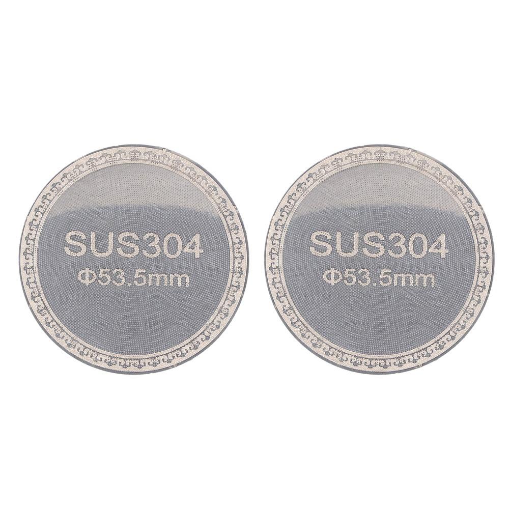 2PCS Set Reusable Puck Screen 304 Stainless Steel Double Layer Filter Screen Filter Mesh Portafilter Screen Coffee Brewing