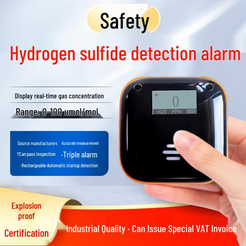 Explosion-Proof Portable Hydrogen Sulfide Gas Detector with Pump Suction 64x63x43