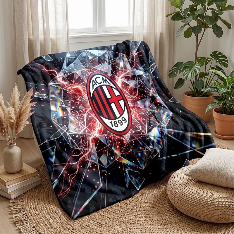 AC Milan Theme blanket Soft Flannel Blanket Plush Throw Blanket Cozy Sofa Bed Blanket for Home Decor