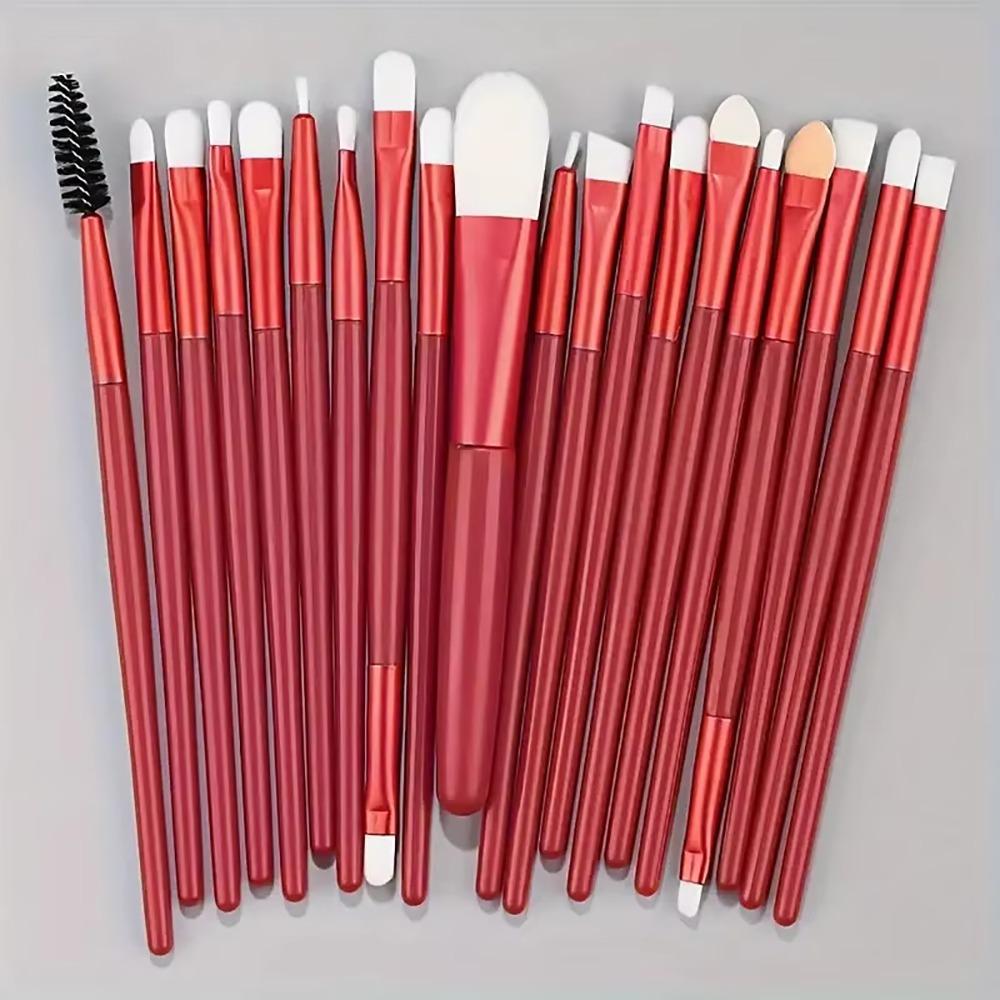 20Pcs/Set Cosmetic Foundation Makeup Brush Set Soft Fluffy Cosmetic Brushes Kit for Cheeks Eye