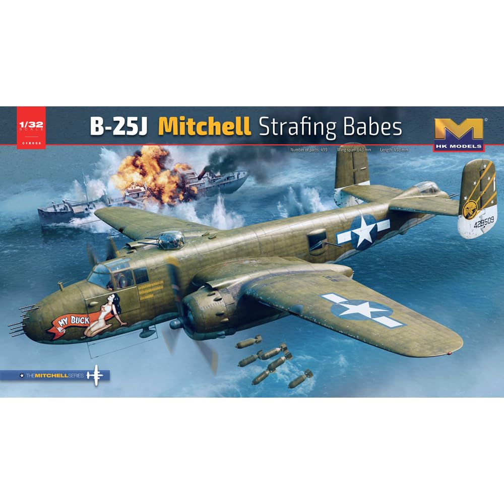 

Модель HK US Army Mitchell Strafing Babes Пластиковая модель 01E036 1/32 B-25J