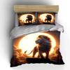 Majestic Lion Under Moonlight Bedding Sets Duvet Covers Pillowcases(1* Duvet Cover 2* Pillowcases Without Duvet Insert)