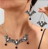 Retro Gothic Black Spider Web Necklace - Halloween Gift