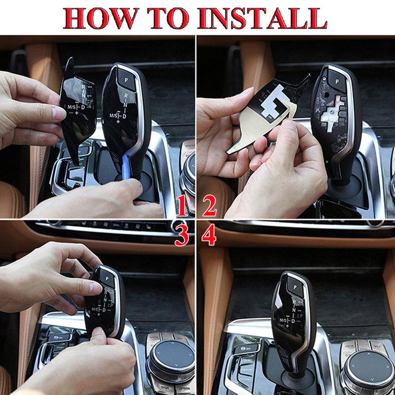 ABS Black Car Gear Shift Knob Panel Sticker For BMW 5 6 7 Series G30 G38 G02 525 530 540 730 X3 X4 Decorative Protection