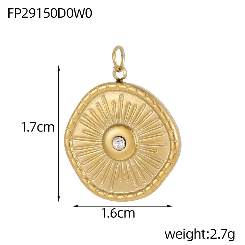 CARLIDANA DIY Baroque Zircon Heart Star Handmade Accessories Charm Stainless Steel Gold Plated Pendant Fashion Jewelry Making
