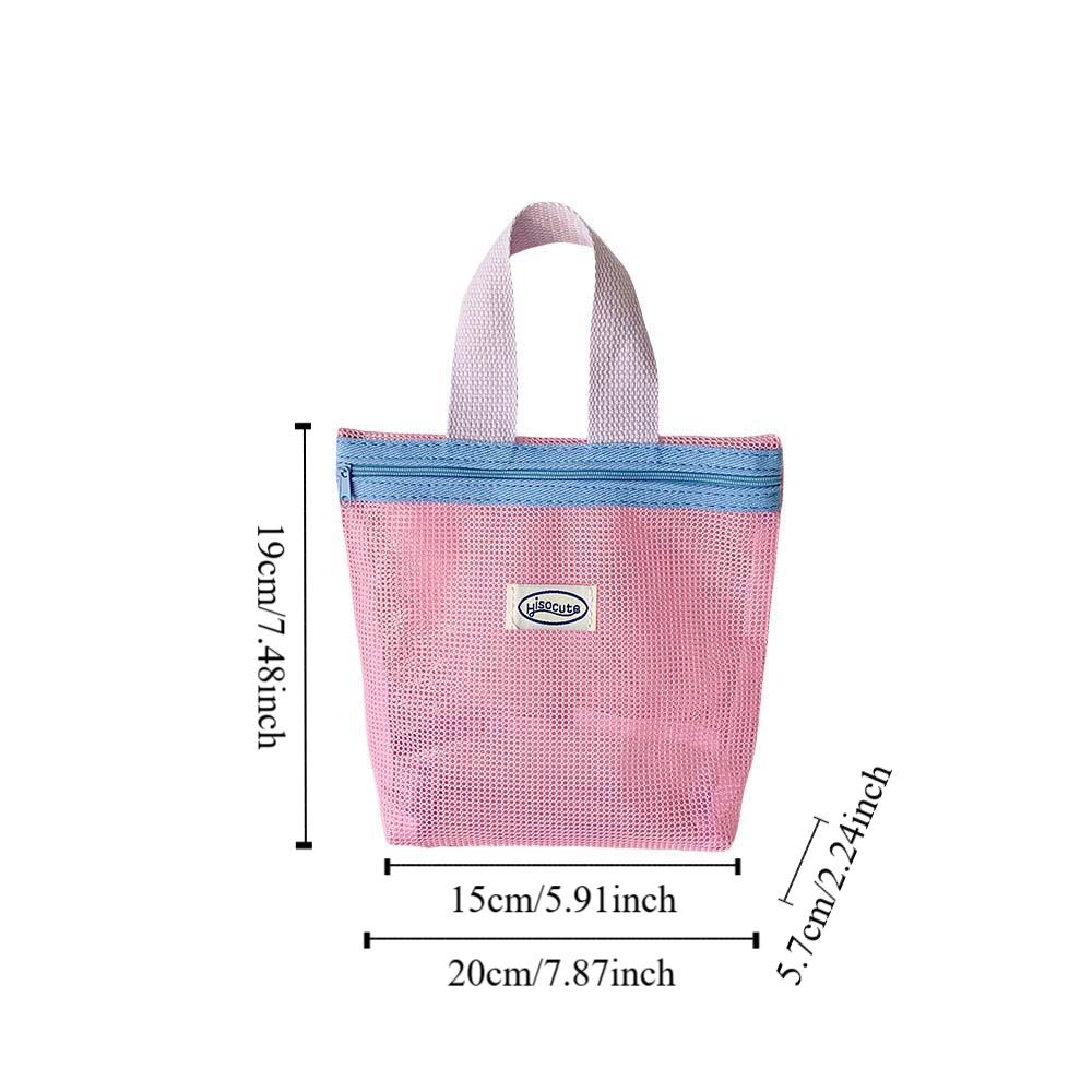 Skin Care Storage Bag Korean Storage Bag Mesh Zipper Makeup Bag Women Cosmetic Bag  Girls Lady