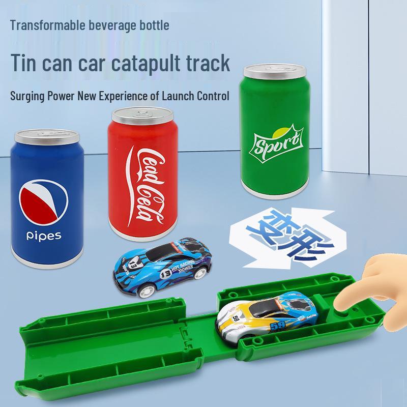 Cola Track Toy Car - Tinplate Pull-Back Alloy Car for Kids xxx