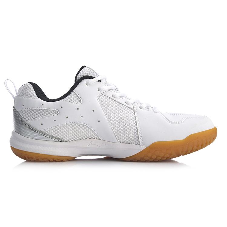 Li Ning Ace Dämpfung Rutschfest Abriebfest Atmungsaktiv Niedrig geschnittene Badminton-Schuhe Herren Weiß AYTP011-4