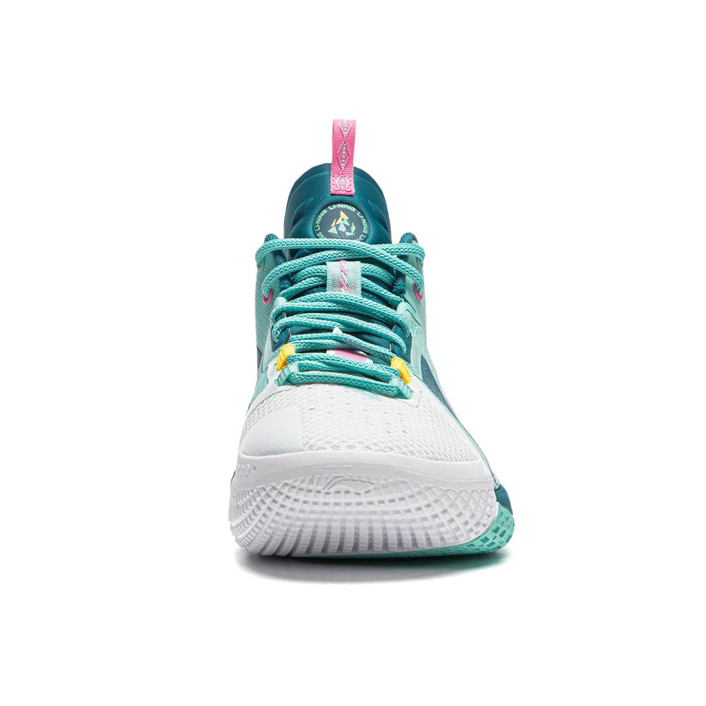 Li Ning BadFive 4 Cushioning Abrasion Resistant Breathable Mid Top Basketball Shoes Men's Green White ABFU015-12