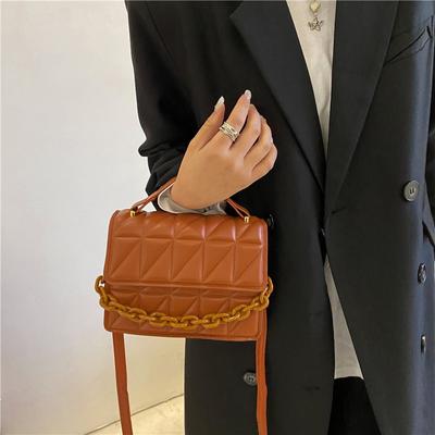 Casual Bag Women's Autumn 2025 New Trendy Fashion Portable Small Square Bag Simple Diamond Popular Design Messenger Bag
