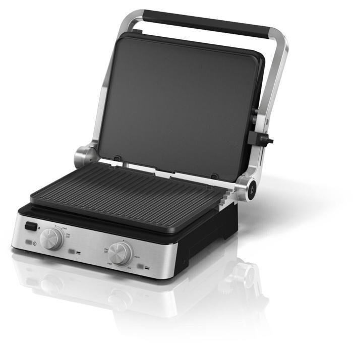 Gril Multi-contact Braun 2000 Watts Noir En Acier Inoxydable