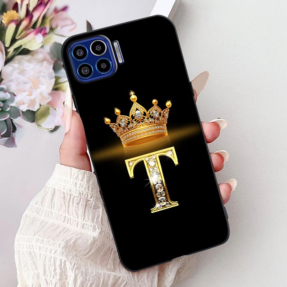 For Motorola One 5G Case Popular Letters Flower Crown Soft Silicone Shockproof TPU Couple Cover For Moto One 5G 2020 Phone Cases