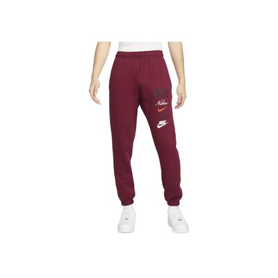 Letter Lace-Up Casual Tapered Knit Sports Pants Men Bottoms Burgundy FN2644-677