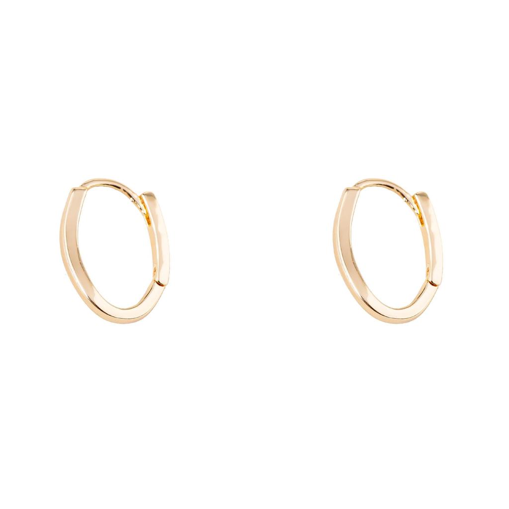 Versatile Glossy U-Shaped Oval Ear Clips - Trendy Unisex Korean Style Earrings