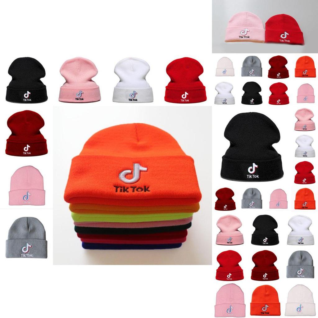 Stylish Tiktok Beanie Knitted Hat With Embroidery Letters For Unisex Fashion Lovers