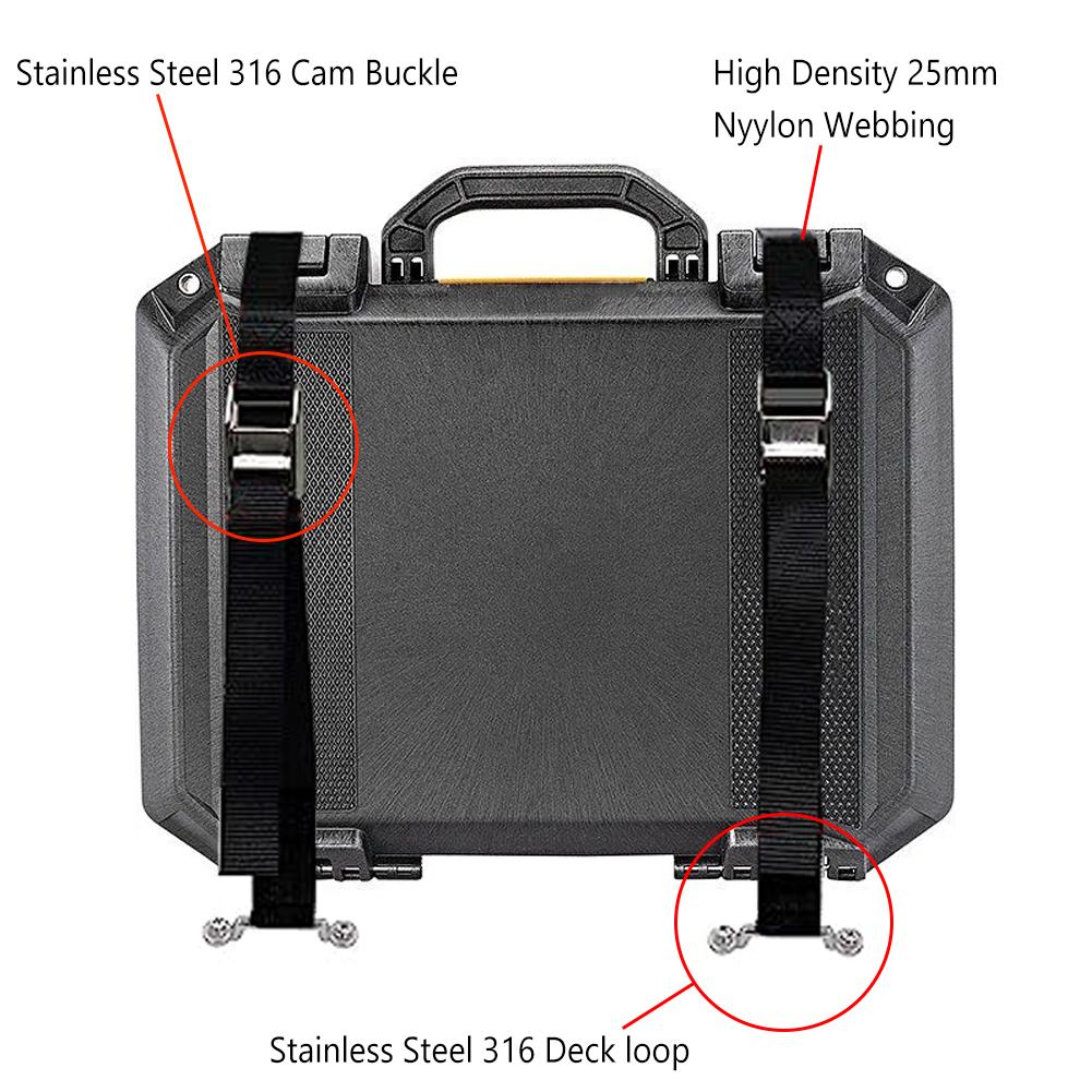 Battery Tie Down Straps Kit With Stainless Steel Cam Buckle Stainless Steel Bracket Screws Cooler Tie Down Kit For Boats