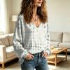 Women's V-Neck Halloween Fall Casual Top for Daily Wear