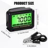 Digital Engine Tachometer & Hour Meter Mini Tach Gauge with Clip & Backlight Display Inductive for Gas Small Engine Lawn Mower RV Chainsaws Outboard