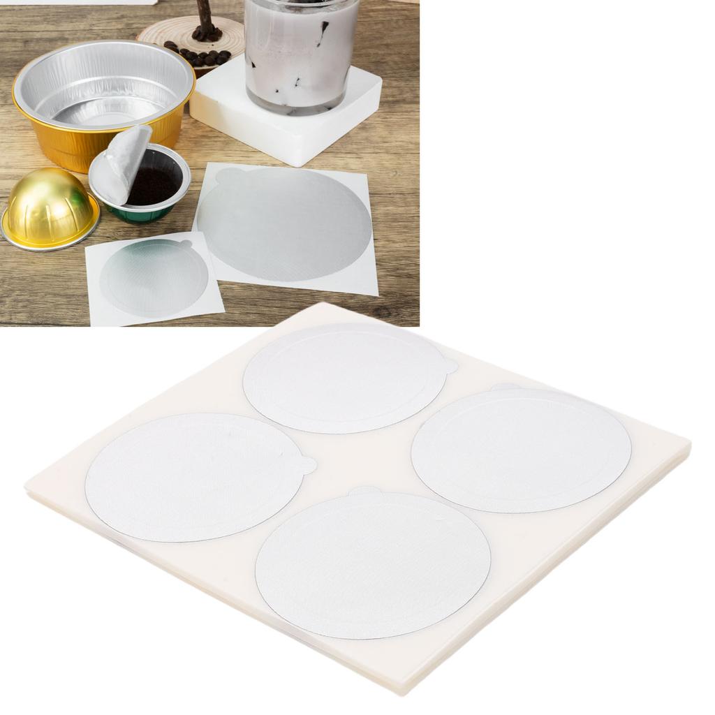 100PCS Aluminum Foil Lids   Multifunctional Coffee Pods Stickers Capsule Cover   for Replacement