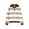 French Vintage Striped Oversized Casual Long Sleeve Knit Sweater Women Sweater EZ53321