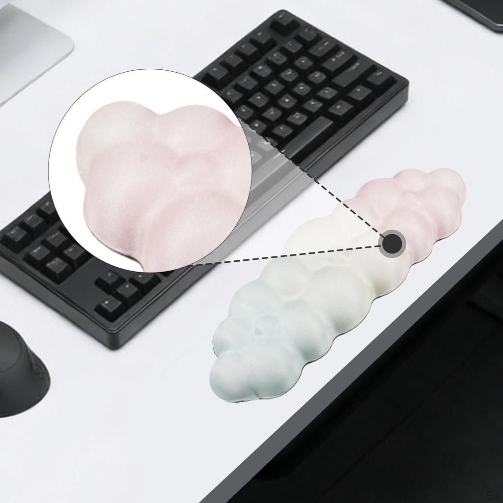 Reposamuñecas para Teclado Brazo de Ordenador Antideslizante Almohadilla para Codo de Escritorio de Portátil para Juegos Familia Amigos