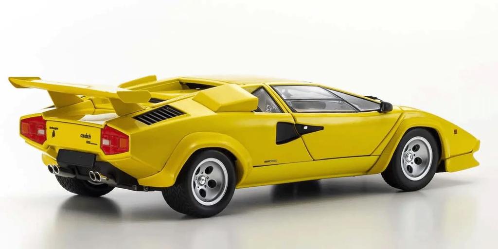 Kyosho Original Lamborghini Countach LP5000 Quattrovalvole Yellow Finished Product 1/18