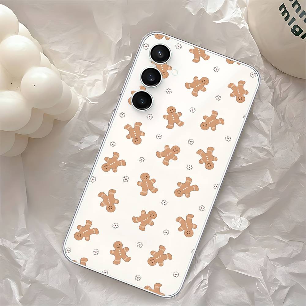 

Winter Christmas Phone Case For Samsung Galaxy Transparent Cover A52 A12 A51 S21 Edge S22ULTRA S23 S24 S20LITE Plus Ultra A714G