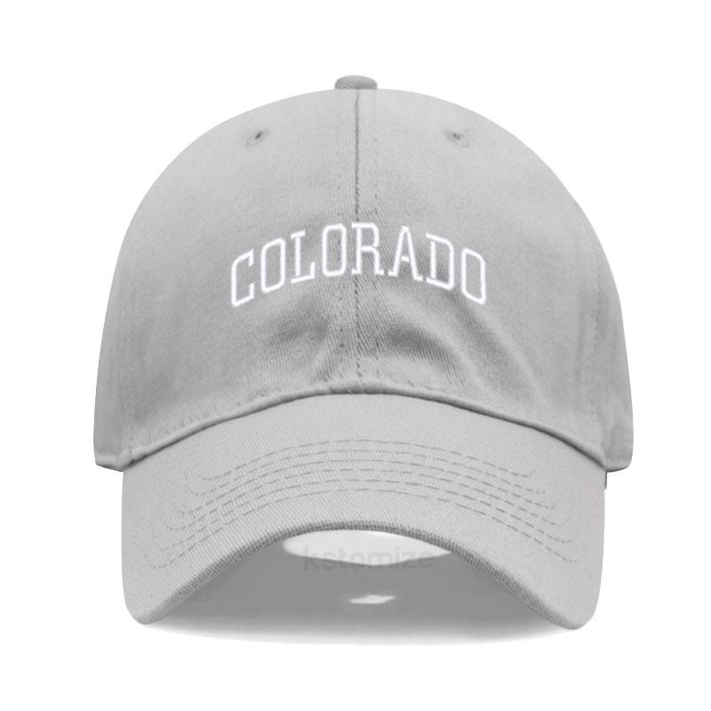 Cappellino da baseball unisex in morbido cotone con ricamo LETTERA COLORADO Regolabile Unisex Cappellini Sportivi Casual per Donne Uomini