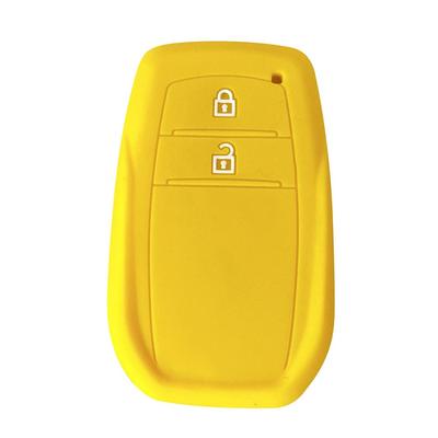 Kinotaka Silikon 2-Knopf Smart Key Hülle für Toyota Yaris New Harrier Aqua Spätmodell Corolla GR Yaris, gelb