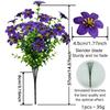 7-Fork Eucalyptus Violet Artificial Flowers - Small Green Plastic Bunch for Home & Garden