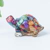 Resin Turtle Aquarium Decor With Natural Crystal Chips For Home Office And Gift