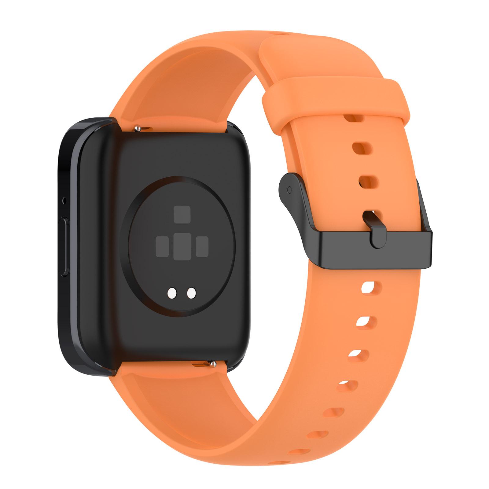 

For SKG V9/V9 Pro/Huami Amazfit Bip 5/Bip 5 Unity Watch Strap Liquid Silicone Band Replacement Orange