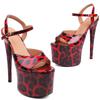 Sexy Leopard Sandals Women‘s Summer Shoes 2025 Luxury Platform High Heels Fashion Red Colorful Party Dance Stripper Shoes Ladies