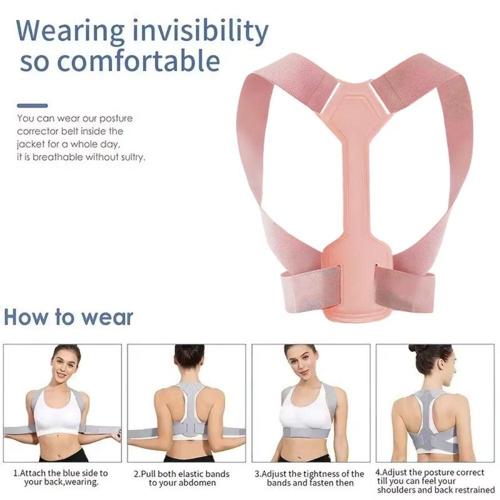 Breathable Back Support Belt Invisibility Corrector Corset Back Neck Brace  Spine Support