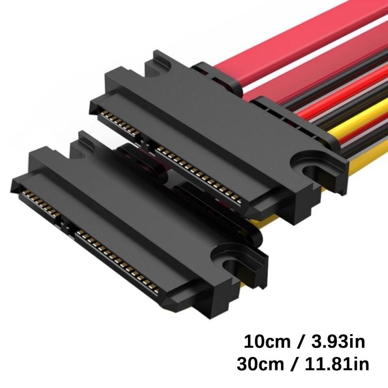 7+15Pin Satas Female Extension Cable For Hard Drive Ssds Enclosure Hot Plugs Capable Highly Speed Signal Stability Design