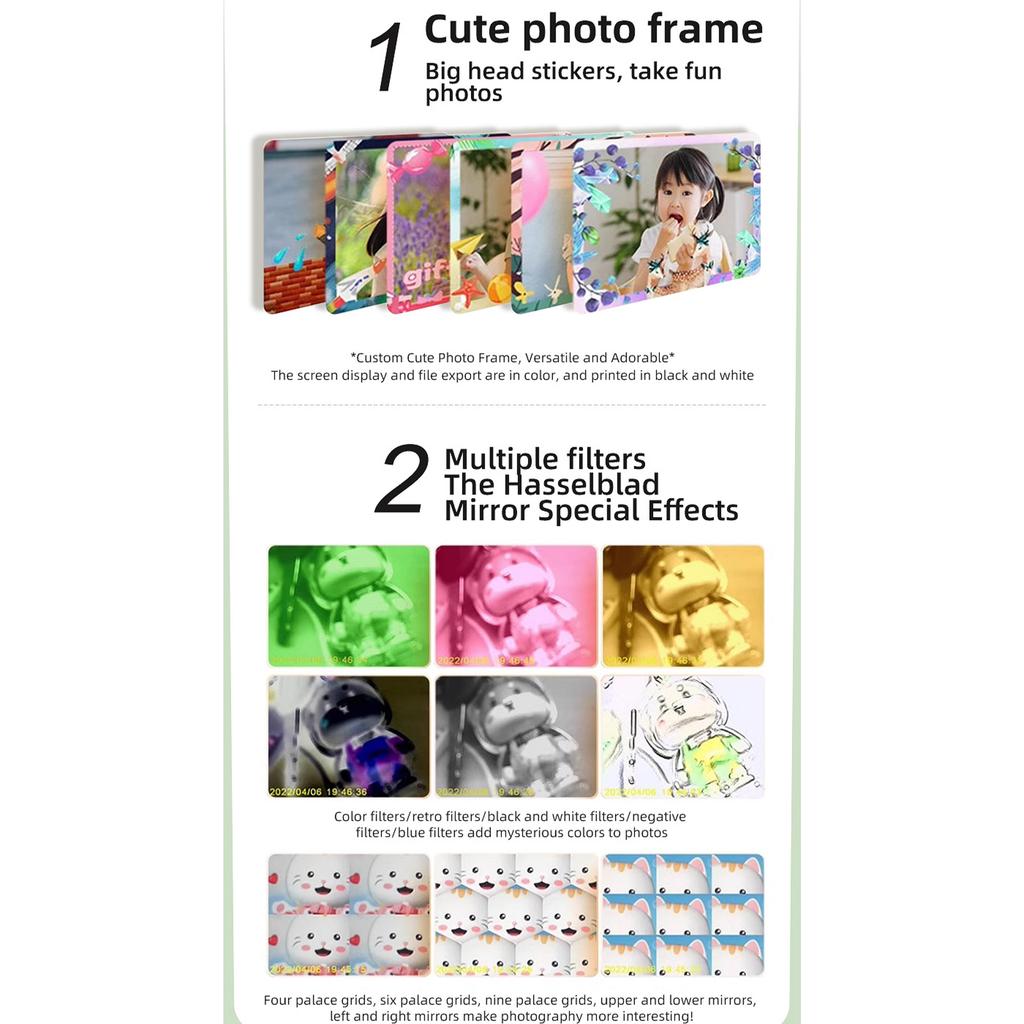 Children's Printing Camera Connects To Mobile Phone and Can Take Selfies In High Definition with Flash