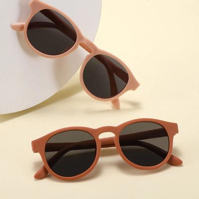 Fashion Kid'S First Sunglasses Round Flexible Girls Boys Silicone Sun Glasses For Ages 0-3 Years Children