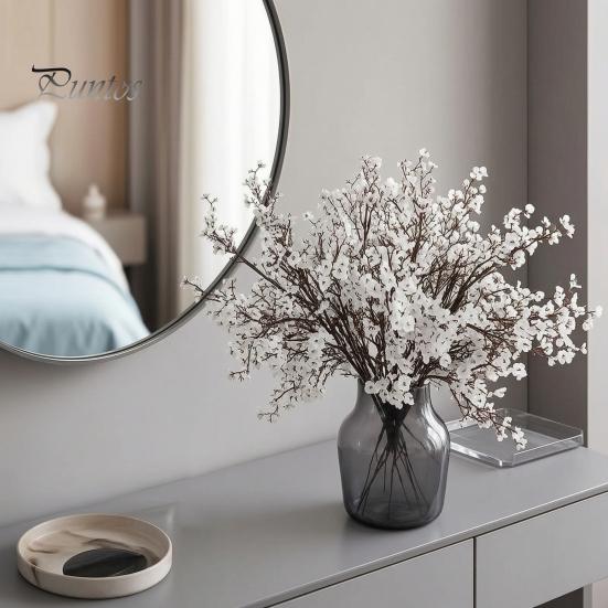 Artificial Silk Flowers for Home Decor Realistic Autumn Decoration, Floral Orange Plants Halloween Decoration Branches Table Centerpiece And