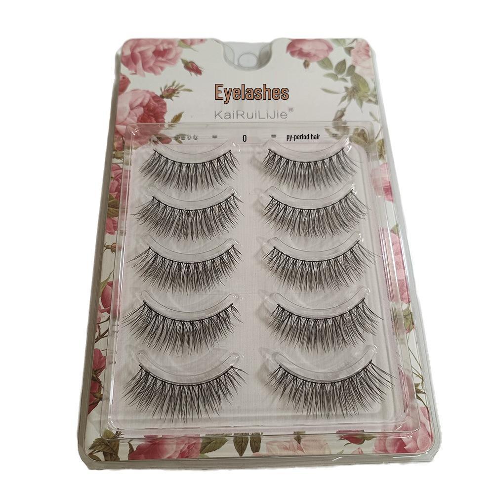 

Полностью ручной работы натуральные ресницы для двойного века на хлопковой основе - Барби густой стиль, 5 пар